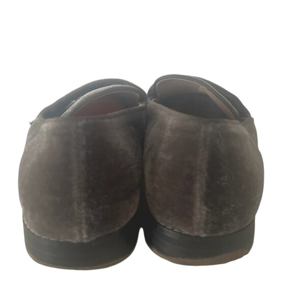 FRANCO SARTO Hudley Velvet Loafers 9.5 Comfort Slip On Flats Nimbus Grey Gray - Picture 6 of 7